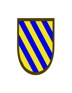 Bannière médiévale rayures bleu-jaune ⚔️ Boutique Épées