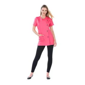 Blouse Esthéticienne Rose fentes côtés - Rémi Confection