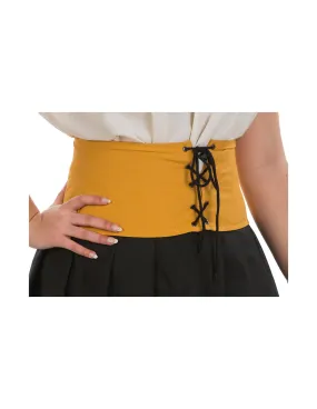 Corset bas médiéval de couleur moutarde ⚔️ Boutique Épées
