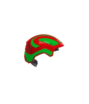 Protos intégral Industry bicolore rouge-vert fluo