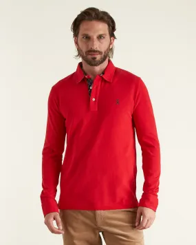 Vicomte A. Polo à Coudières Homme 100% Coton Rouge Houx